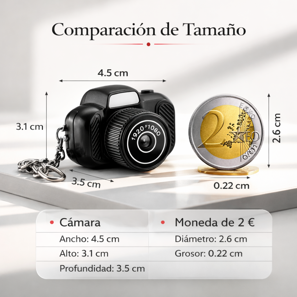 Cámara llavero Rewind